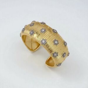 BRACELET ITALIAN STYLE GOLD CZ STAR BANGLE